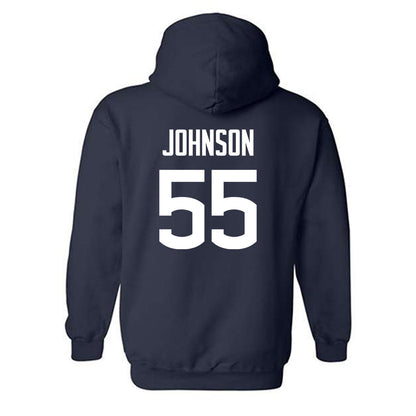 UConn - NCAA Football : Fred Johnson - Classic Shersey Hooded Sweatshirt-1