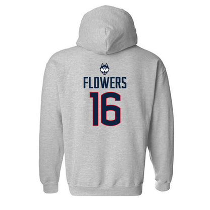 UConn - NCAA Football : Kamren Flowers - Classic Shersey Hooded Sweatshirt-1