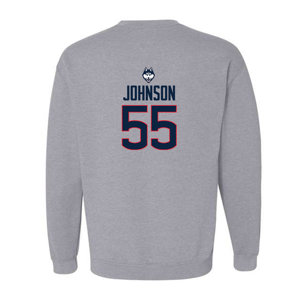 UConn - NCAA Football : Fred Johnson - Classic Shersey Crewneck Sweatshirt-1