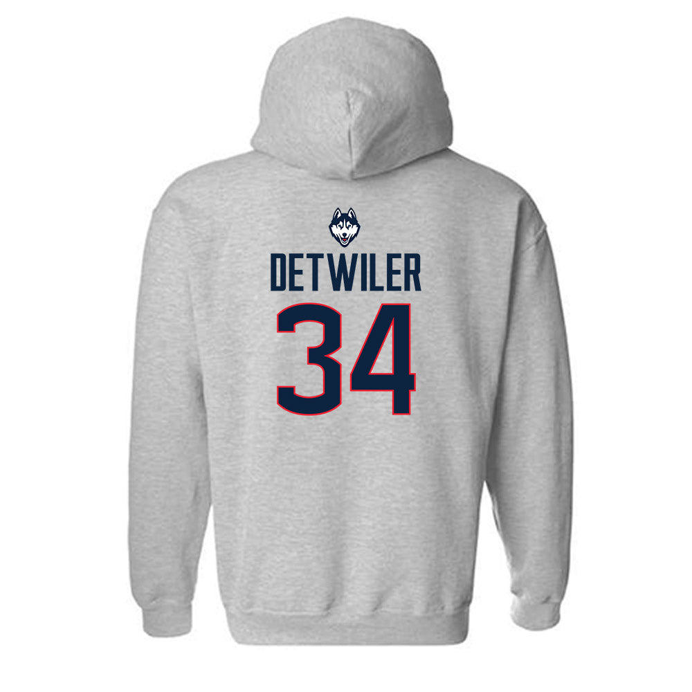 UConn - NCAA Baseball : Bryce Detwiler - Classic Shersey Hooded Sweatshirt-1