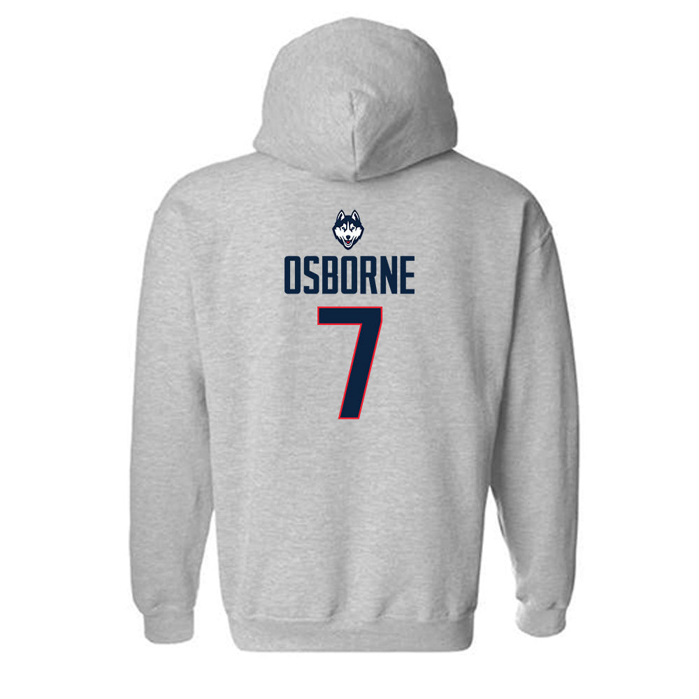 UConn - NCAA Football : Kalieb Osborne - Classic Shersey Hooded Sweatshirt-1