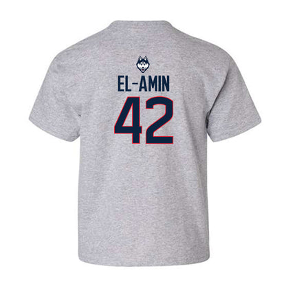 UConn - Men's Basketball Legends : Khalid El-Amin - Classic Shersey Youth T-Shirt-1