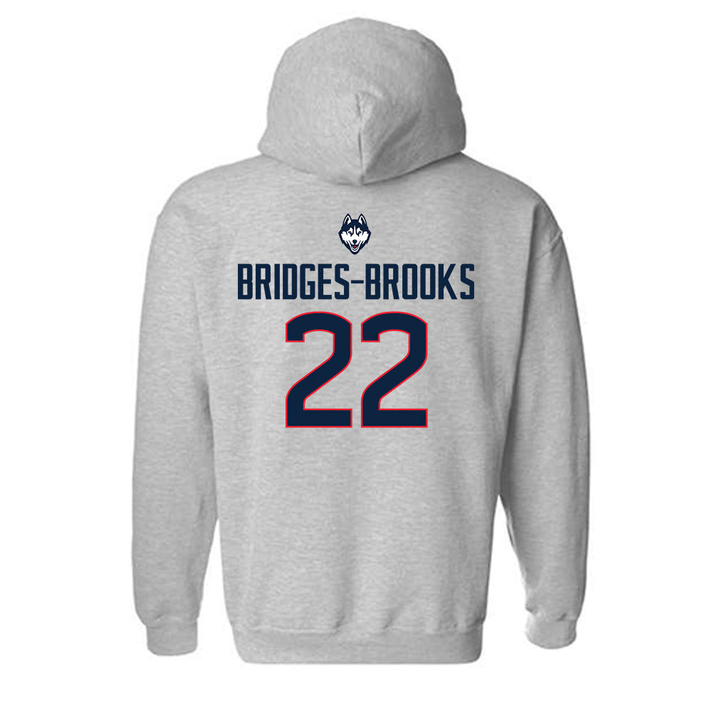 UConn - NCAA Football : Axavier Bridges-Brooks - Classic Shersey Hooded Sweatshirt-1