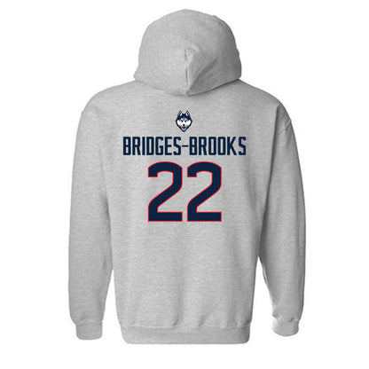 UConn - NCAA Football : Axavier Bridges-Brooks - Classic Shersey Hooded Sweatshirt-1