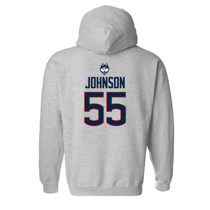 UConn - NCAA Football : Fred Johnson - Classic Shersey Hooded Sweatshirt-1