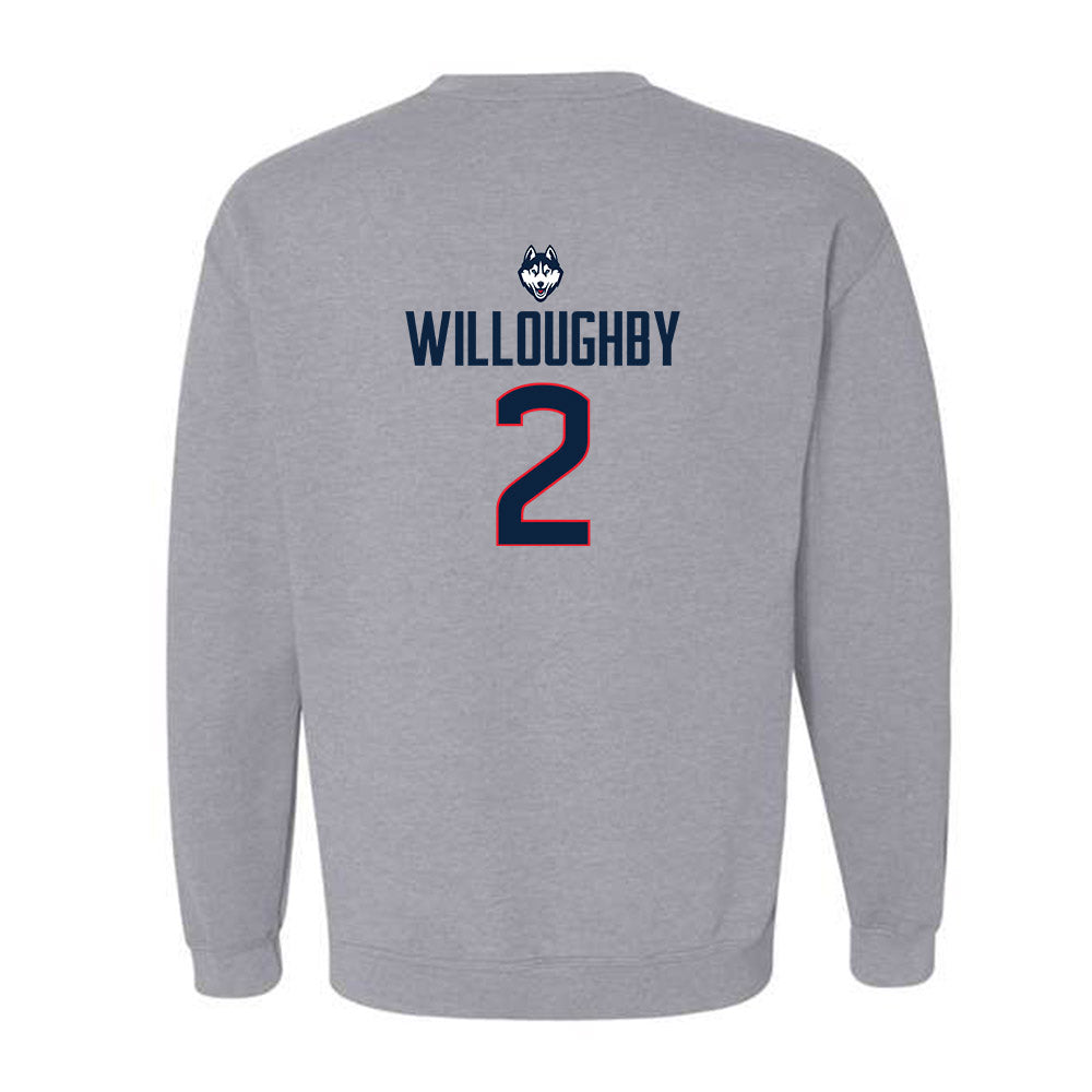 UConn - NCAA Football : Jediyah Willoughby - Classic Shersey Crewneck Sweatshirt-1