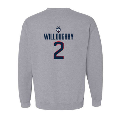 UConn - NCAA Football : Jediyah Willoughby - Classic Shersey Crewneck Sweatshirt-1
