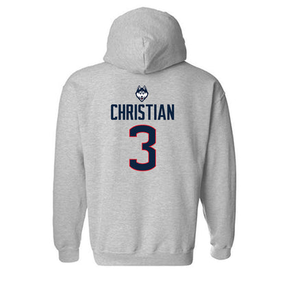 UConn - NCAA Football : Kenji Christian - Classic Shersey Hooded Sweatshirt-1