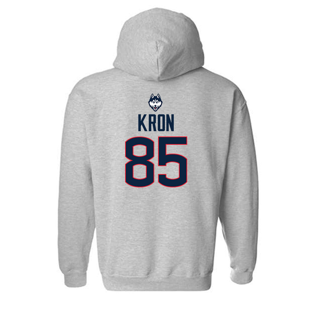 UConn - NCAA Football : Drew Kron - Classic Shersey Hooded Sweatshirt-1