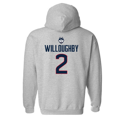 UConn - NCAA Football : Jediyah Willoughby - Classic Shersey Hooded Sweatshirt-1