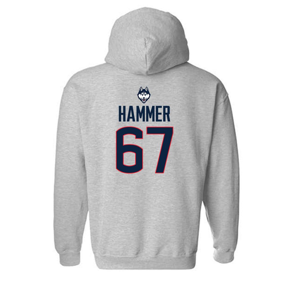 UConn - NCAA Football : Hannes Hammer - Classic Shersey Hooded Sweatshirt-1