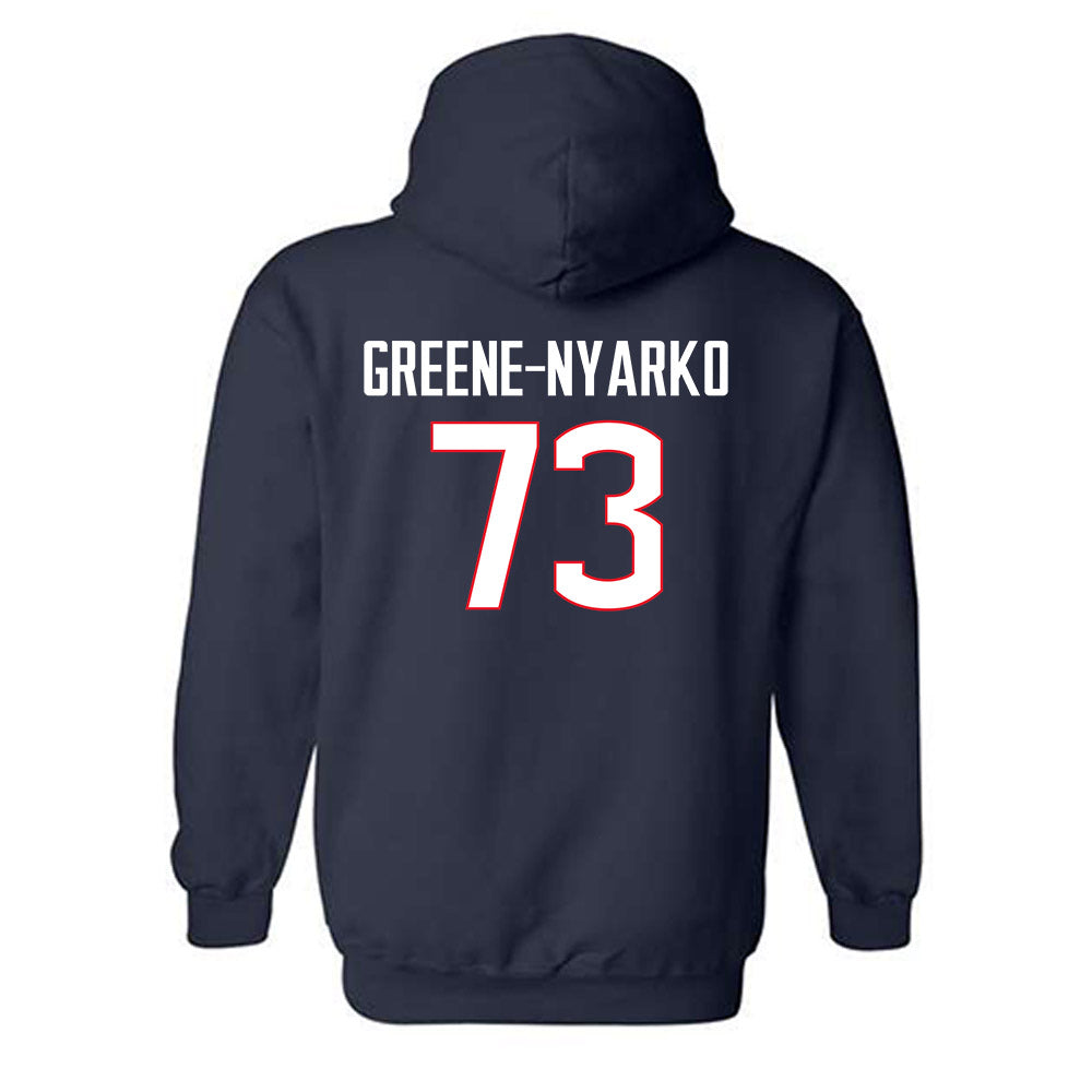 UConn - NCAA Football : Raphael Greene-Nyarko - Classic Shersey Hooded Sweatshirt-1