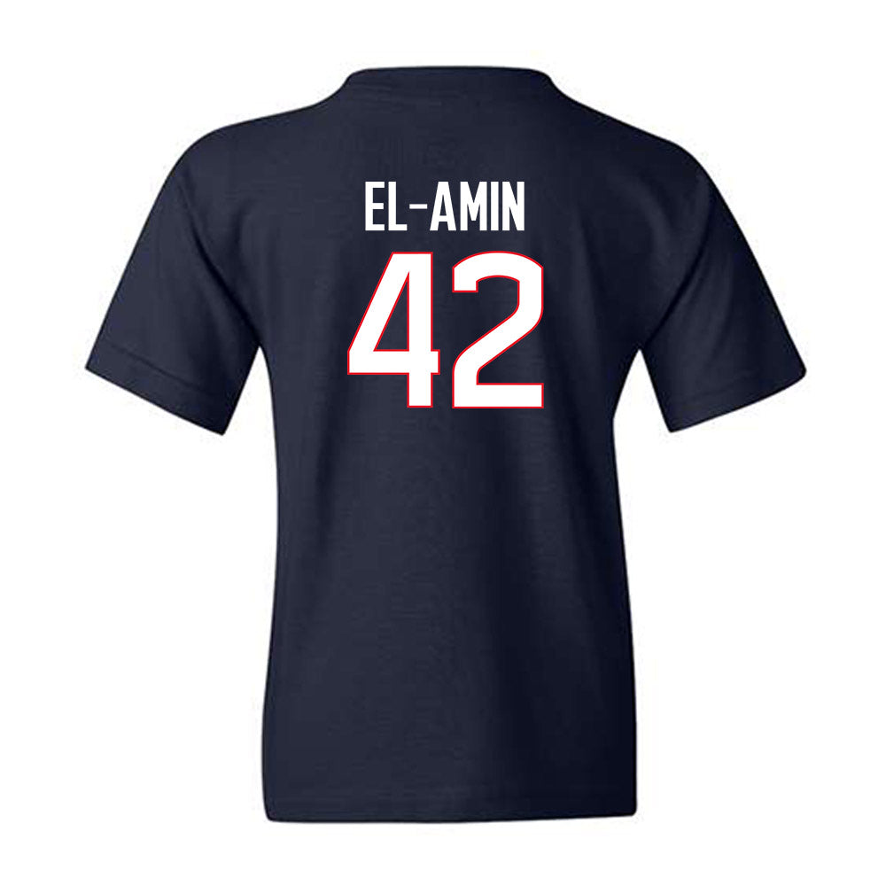 UConn - Men's Basketball Legends : Khalid El-Amin - Classic Shersey Youth T-Shirt-1