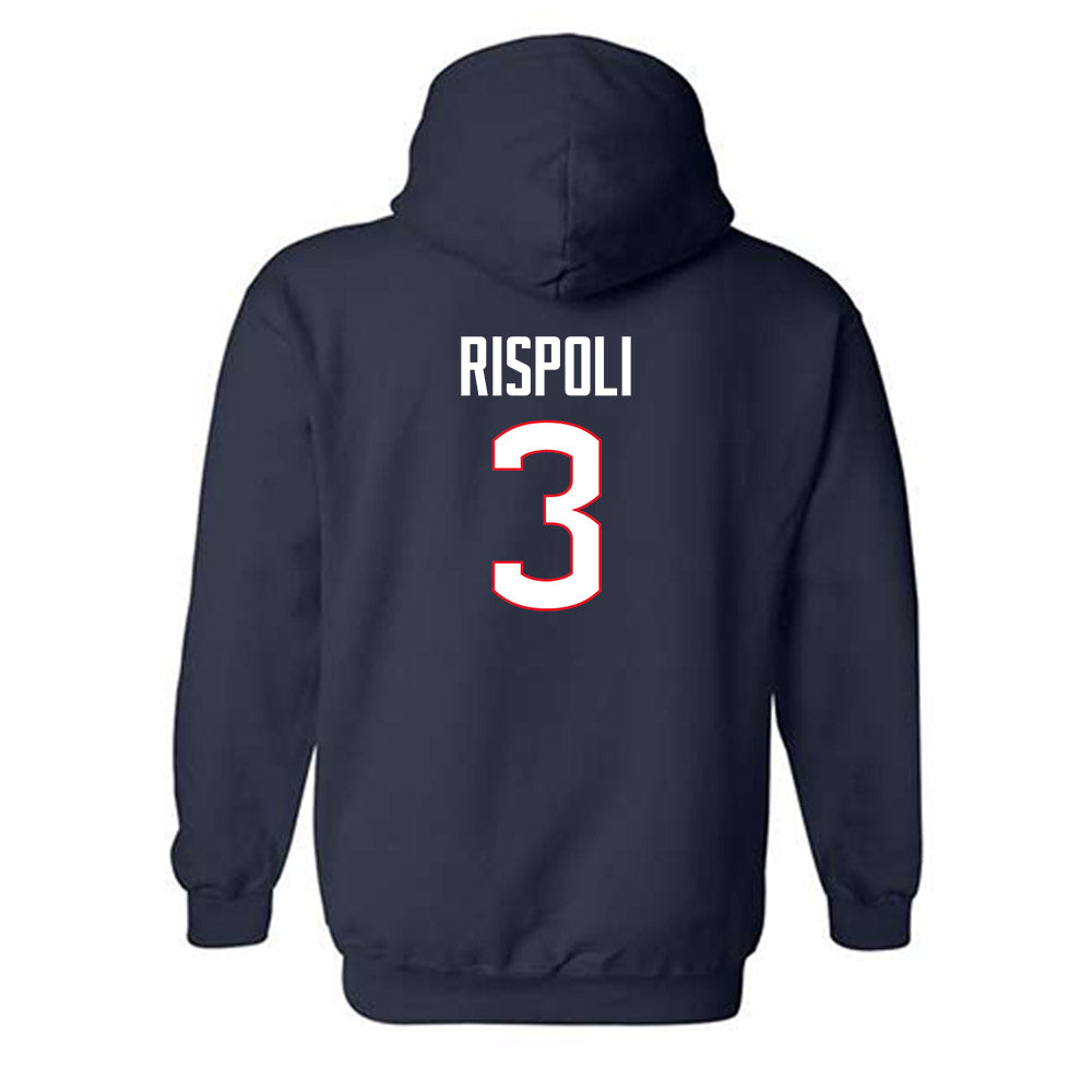 UConn - NCAA Baseball : Rob Rispoli - Classic Shersey Hooded Sweatshirt-1