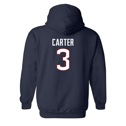 UConn - NCAA Football : Esean Carter - Classic Shersey Hooded Sweatshirt-1