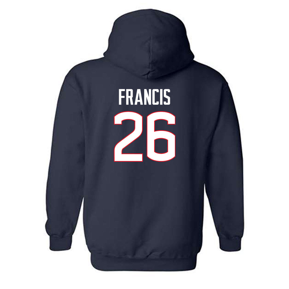 UConn - NCAA Men's Soccer : Sebastian Francis - Classic Shersey Hooded Sweatshirt-1