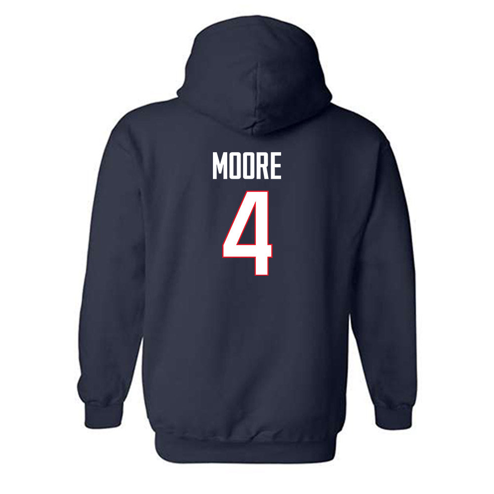 UConn - NCAA Football : Braedyn Moore - Classic Shersey Hooded Sweatshirt-1