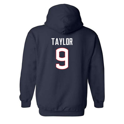 UConn - NCAA Baseball : Chase Taylor - Classic Shersey Hooded Sweatshirt-1