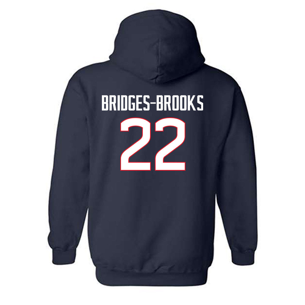 UConn - NCAA Football : Axavier Bridges-Brooks - Classic Shersey Hooded Sweatshirt-1