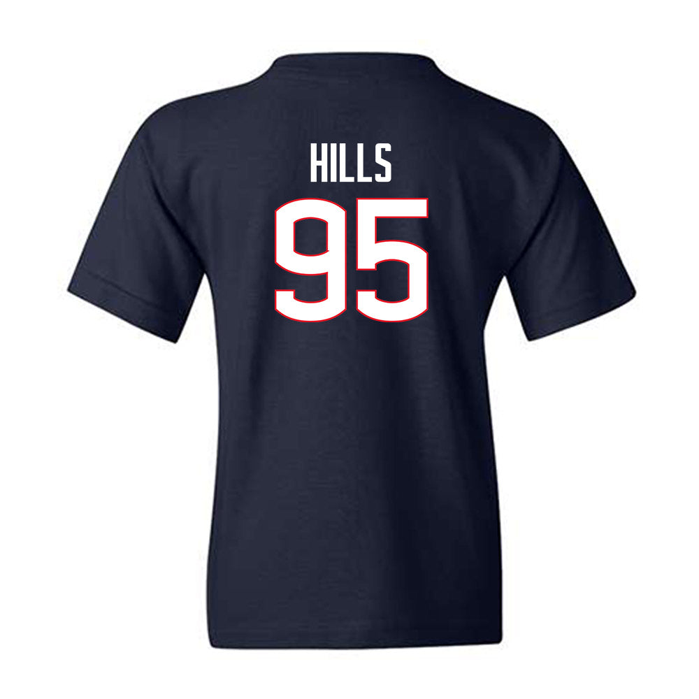 UConn - NCAA Football : Melvin Hills - Classic Shersey Youth T-Shirt-1