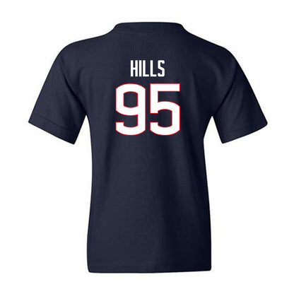 UConn - NCAA Football : Melvin Hills - Classic Shersey Youth T-Shirt-1