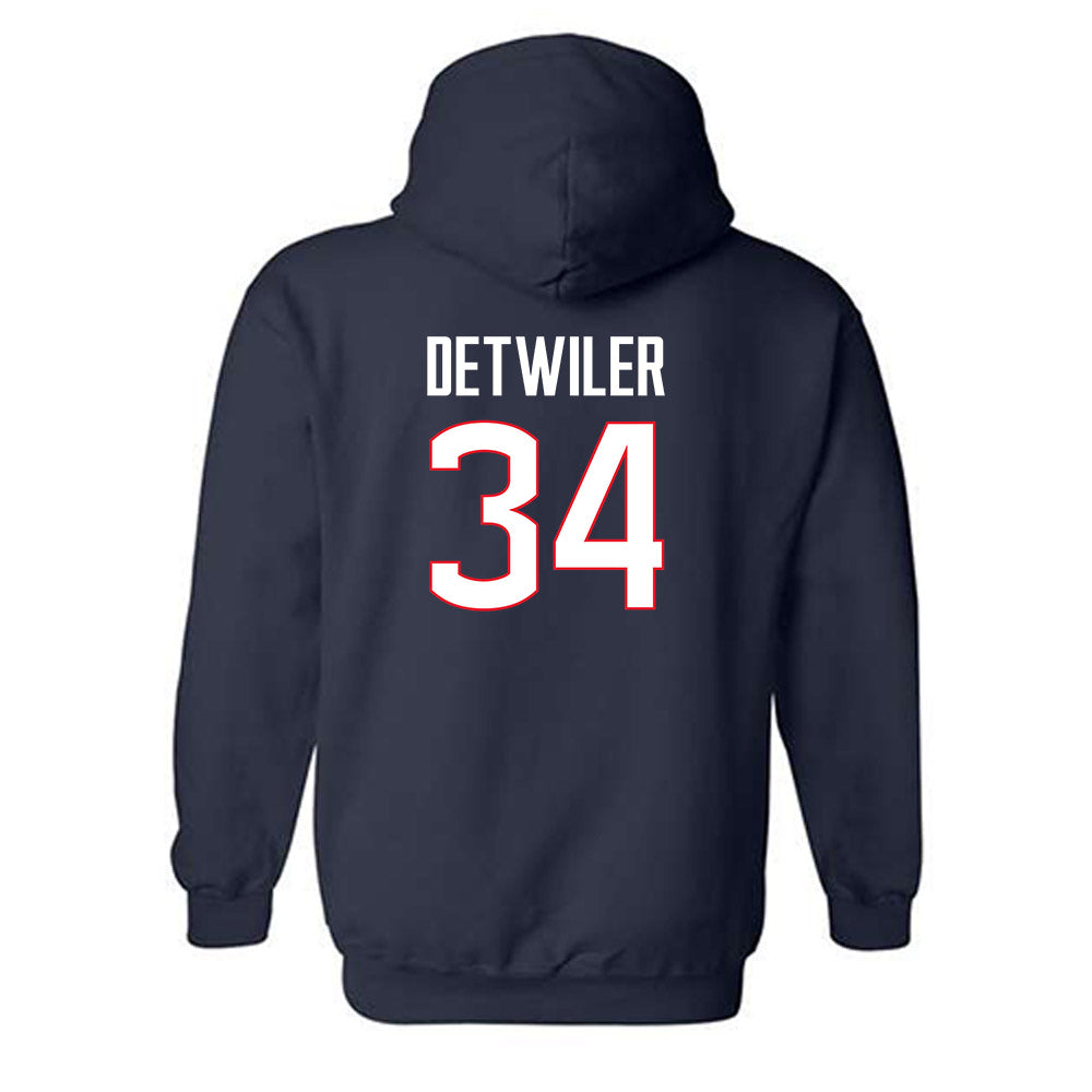 UConn - NCAA Baseball : Bryce Detwiler - Classic Shersey Hooded Sweatshirt-1