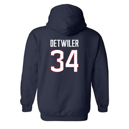 UConn - NCAA Baseball : Bryce Detwiler - Classic Shersey Hooded Sweatshirt-1