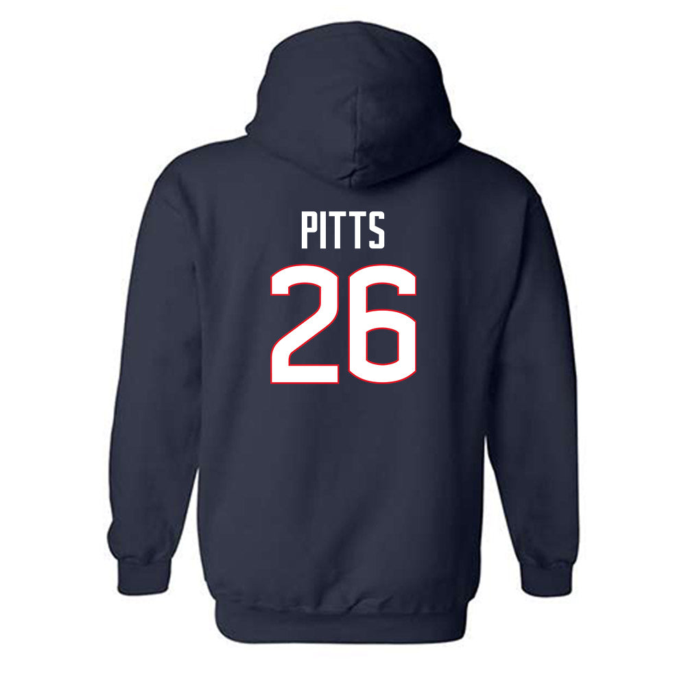 UConn - NCAA Baseball : Joe Pitts - Classic Shersey Hooded Sweatshirt-1