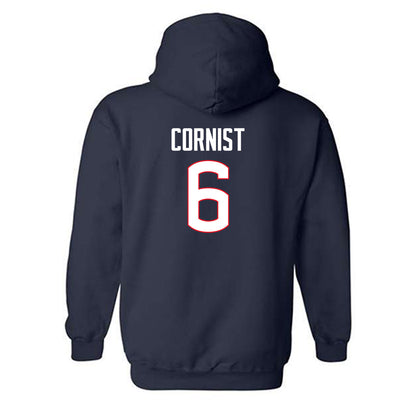 UConn - NCAA Football : Trey Cornist - Classic Shersey Hooded Sweatshirt-1
