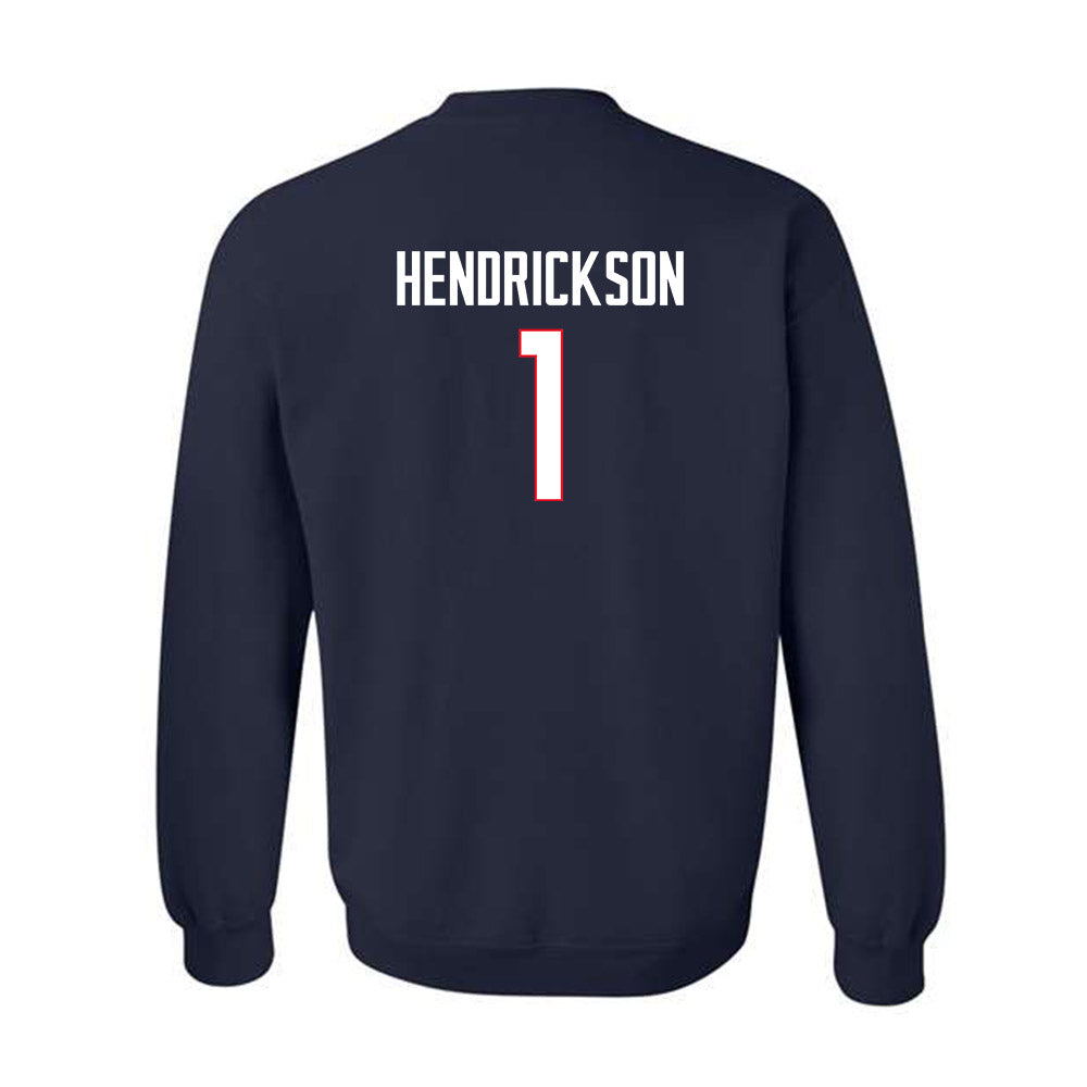UConn - NCAA Men's Ice Hockey : Kam Hendrickson - Classic Shersey Crewneck Sweatshirt-1