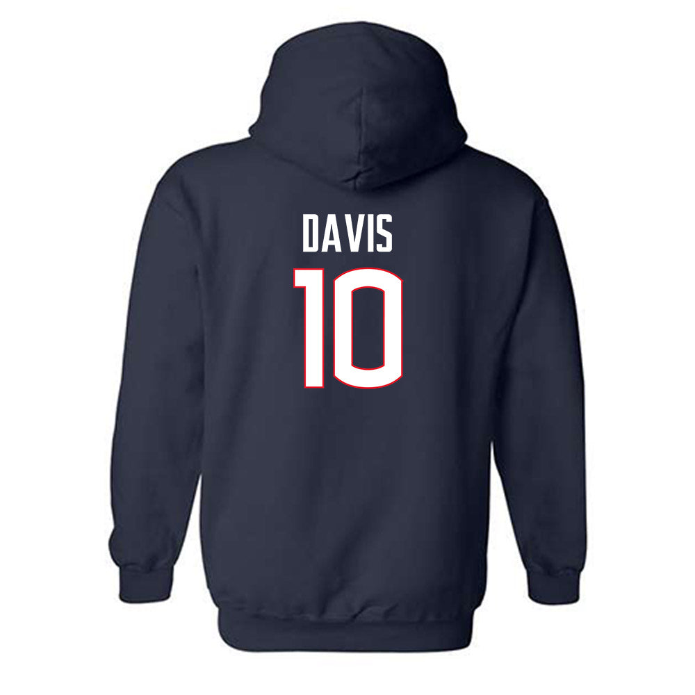 UConn - NCAA Football : Jayden Davis - Classic Shersey Hooded Sweatshirt-1