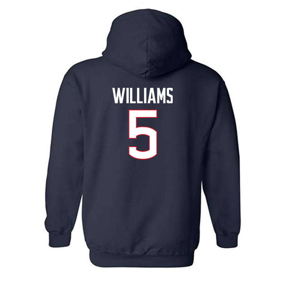 UConn - NCAA Football : Rickey Williams - Classic Shersey Hooded Sweatshirt-1