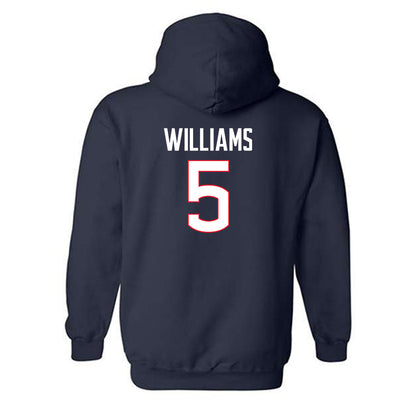 UConn - NCAA Football : Rickey Williams - Classic Shersey Hooded Sweatshirt-1