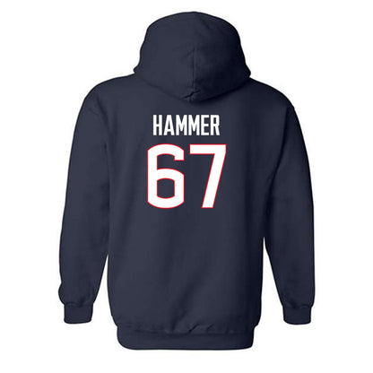 UConn - NCAA Football : Hannes Hammer - Classic Shersey Hooded Sweatshirt-1