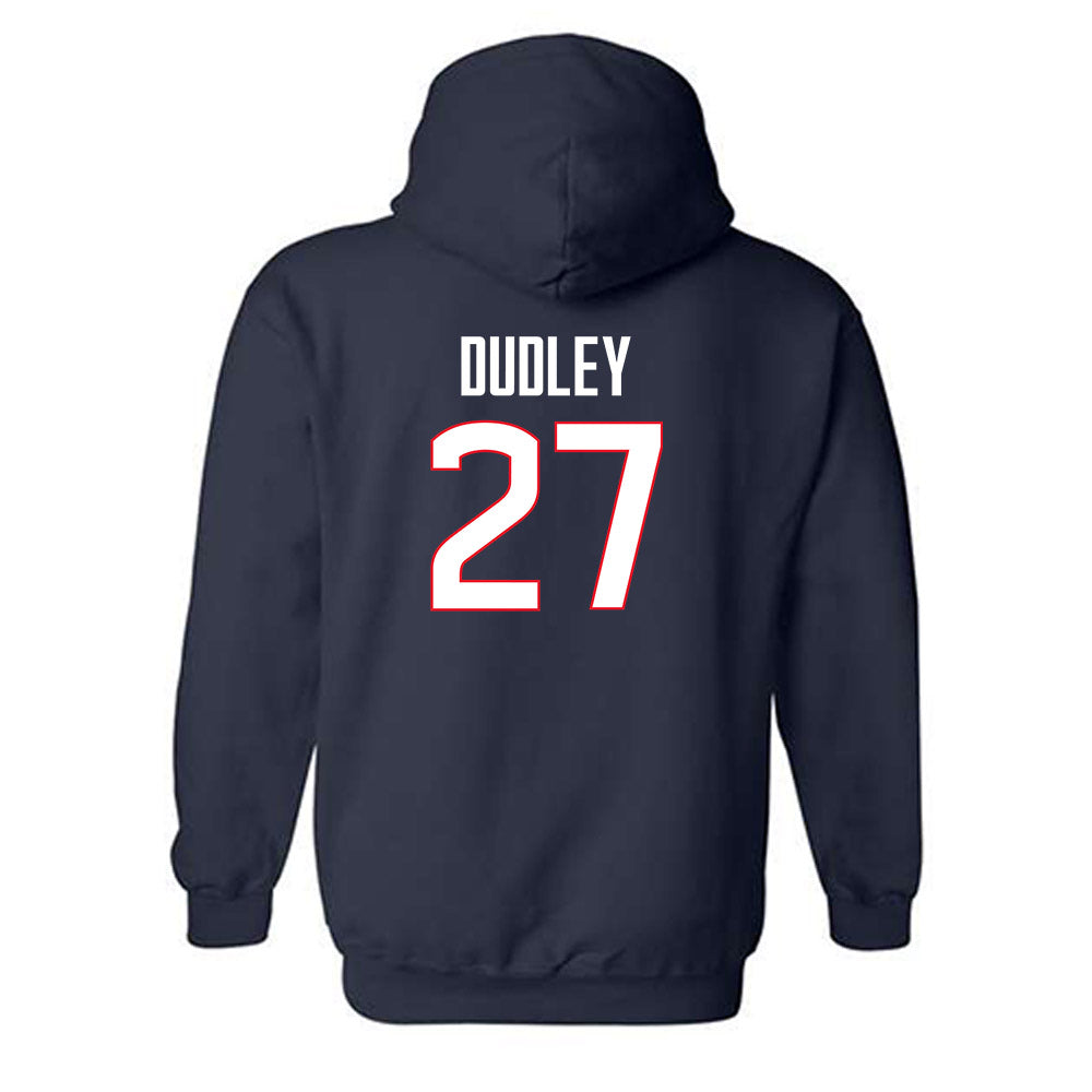 UConn - Football Legends : Terris Dudley - Classic Shersey Hooded Sweatshirt-1