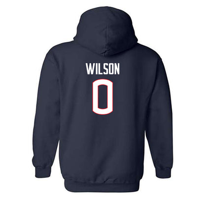 UConn - NCAA Football : Flash Wilson - Classic Shersey Hooded Sweatshirt-1