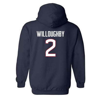 UConn - NCAA Football : Jediyah Willoughby - Classic Shersey Hooded Sweatshirt-1