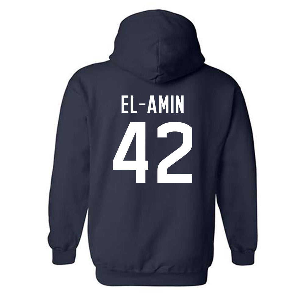 UConn - Men's Basketball Legends : Khalid El-Amin - Sports Shersey Hooded Sweatshirt-1