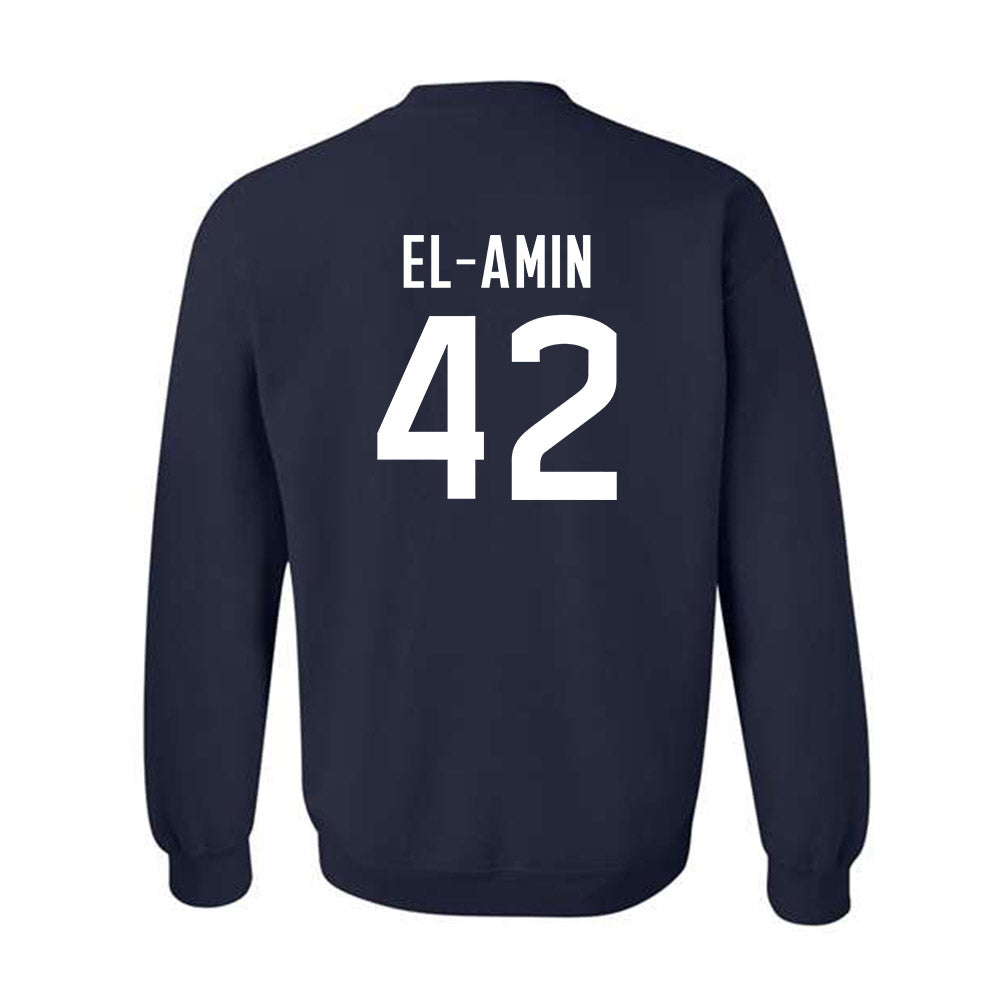 UConn - Men's Basketball Legends : Khalid El-Amin - Sports Shersey Crewneck Sweatshirt-1