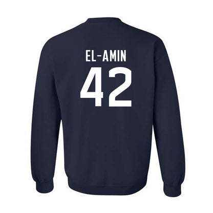 UConn - Men's Basketball Legends : Khalid El-Amin - Sports Shersey Crewneck Sweatshirt-1