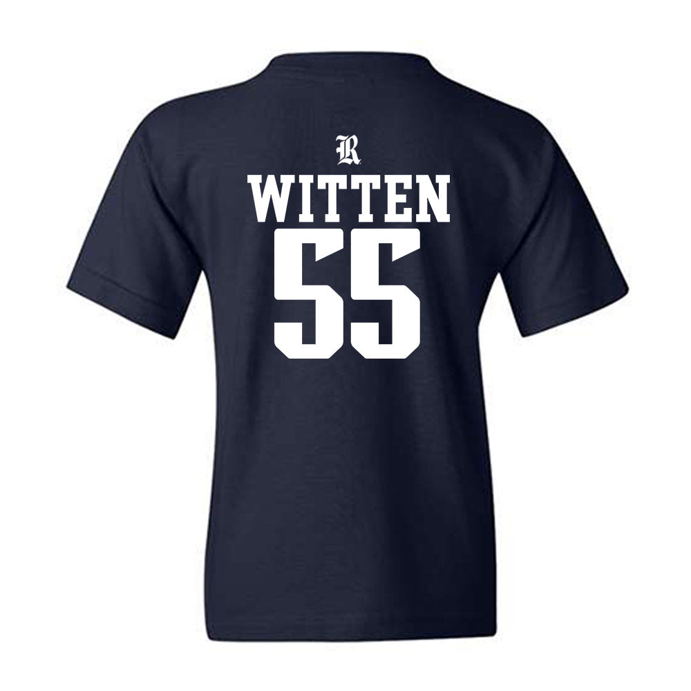 Rice - NCAA Football : CJ Witten - Classic Shersey Youth T-Shirt-1