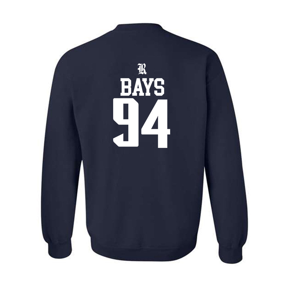 Rice - NCAA Football : Braden Bays - Classic Shersey Crewneck Sweatshirt-1