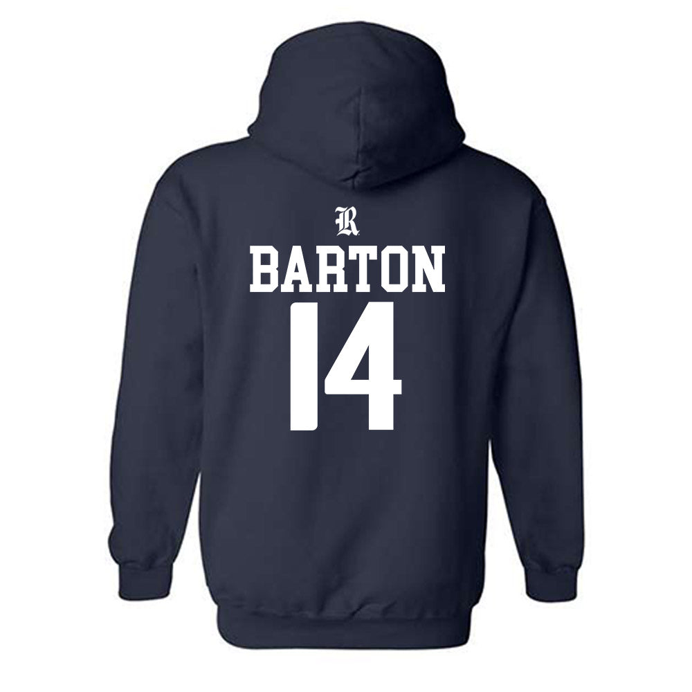 Rice - NCAA Football : Beau Barton - Classic Shersey Hooded Sweatshirt-1