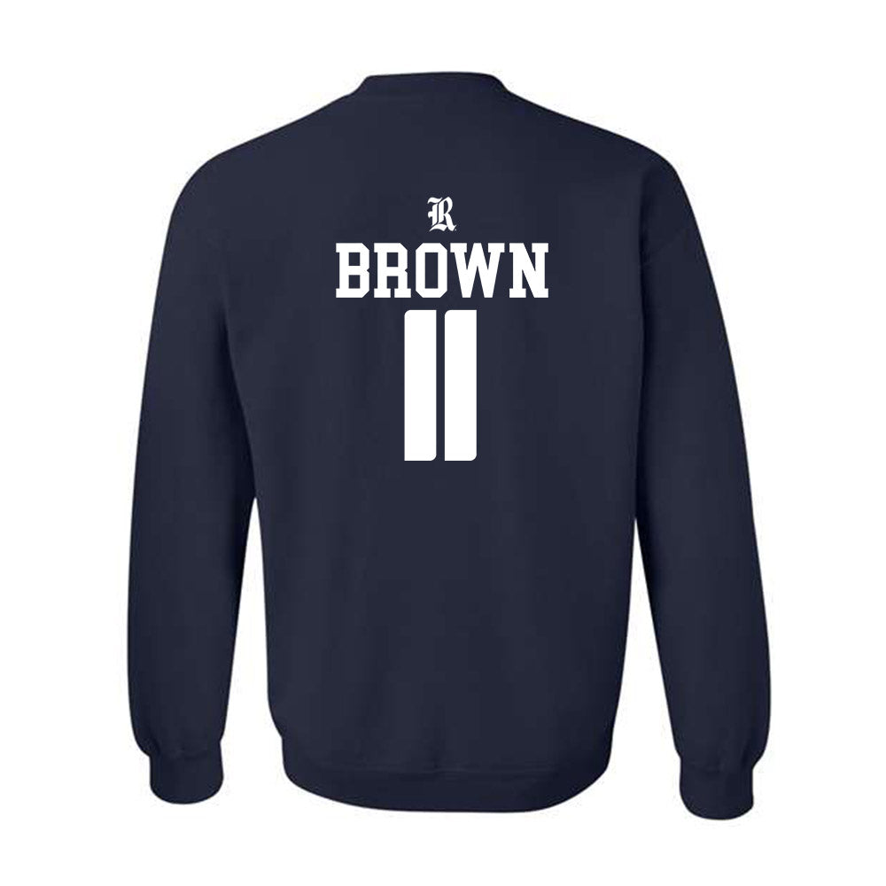 Rice - NCAA Football : Jacurri Brown - Classic Shersey Crewneck Sweatshirt-1