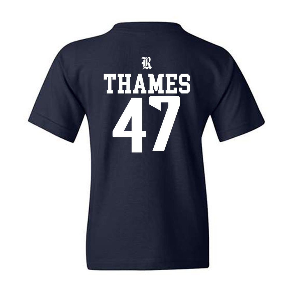 Rice - NCAA Football : Ty Thames - Classic Shersey Youth T-Shirt-1
