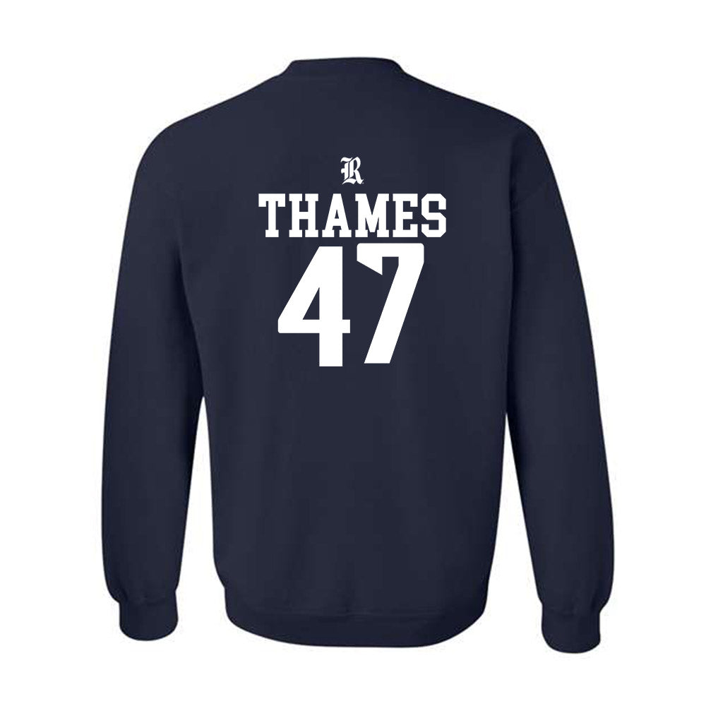 Rice - NCAA Football : Ty Thames - Classic Shersey Crewneck Sweatshirt-1