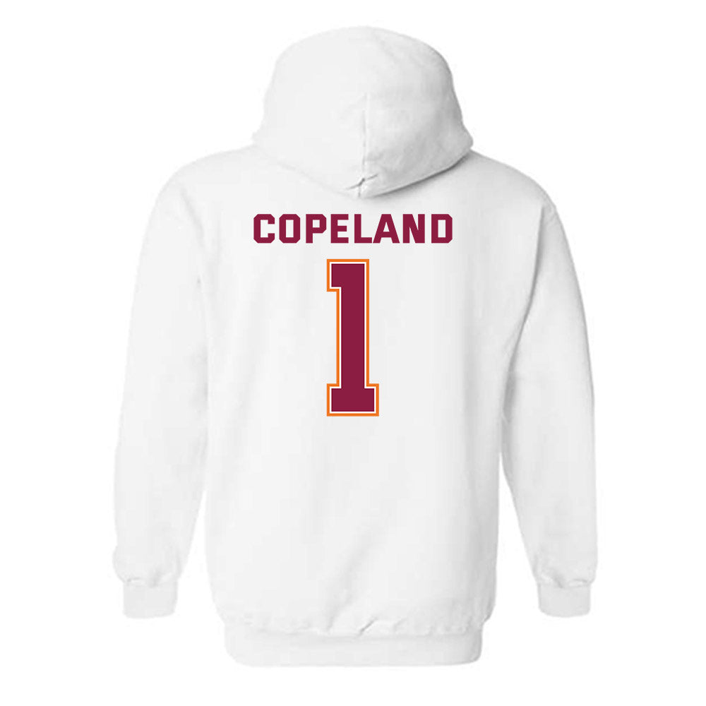 Virginia Tech - NCAA Men's Basketball : Ethan Copeland - Sports Shersey Hooded Sweatshirt-1