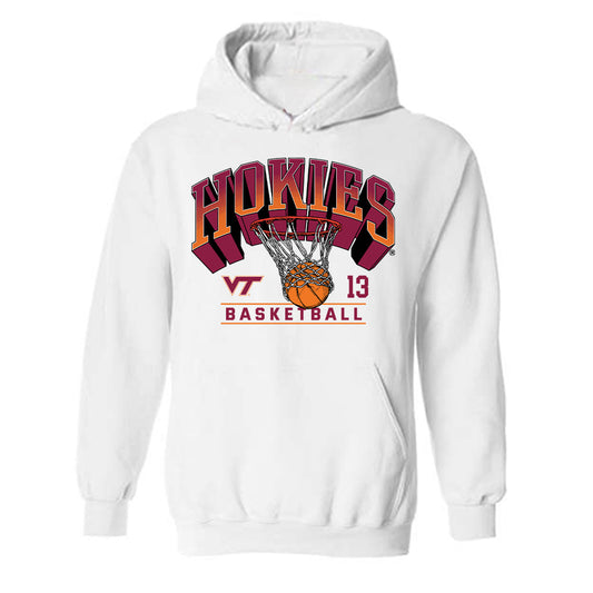 Virginia Tech - NCAA Men's Basketball : Amani Hansberry - Sports Shersey Hooded Sweatshirt-0