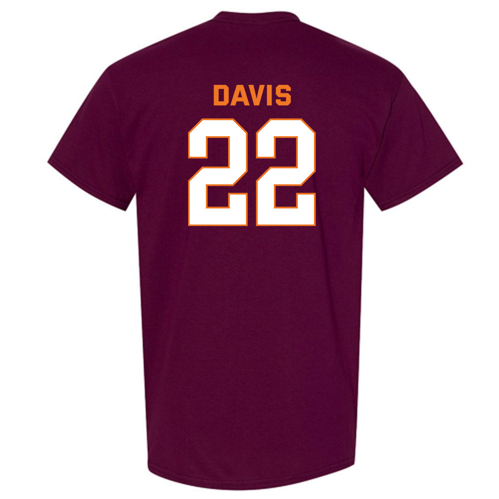 Virginia Tech - NCAA Men's Basketball : Solomon Davis - Sports Shersey T-Shirt-1