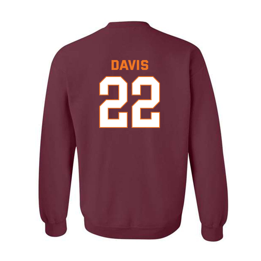 Virginia Tech - NCAA Men's Basketball : Solomon Davis - Sports Shersey Crewneck Sweatshirt-1